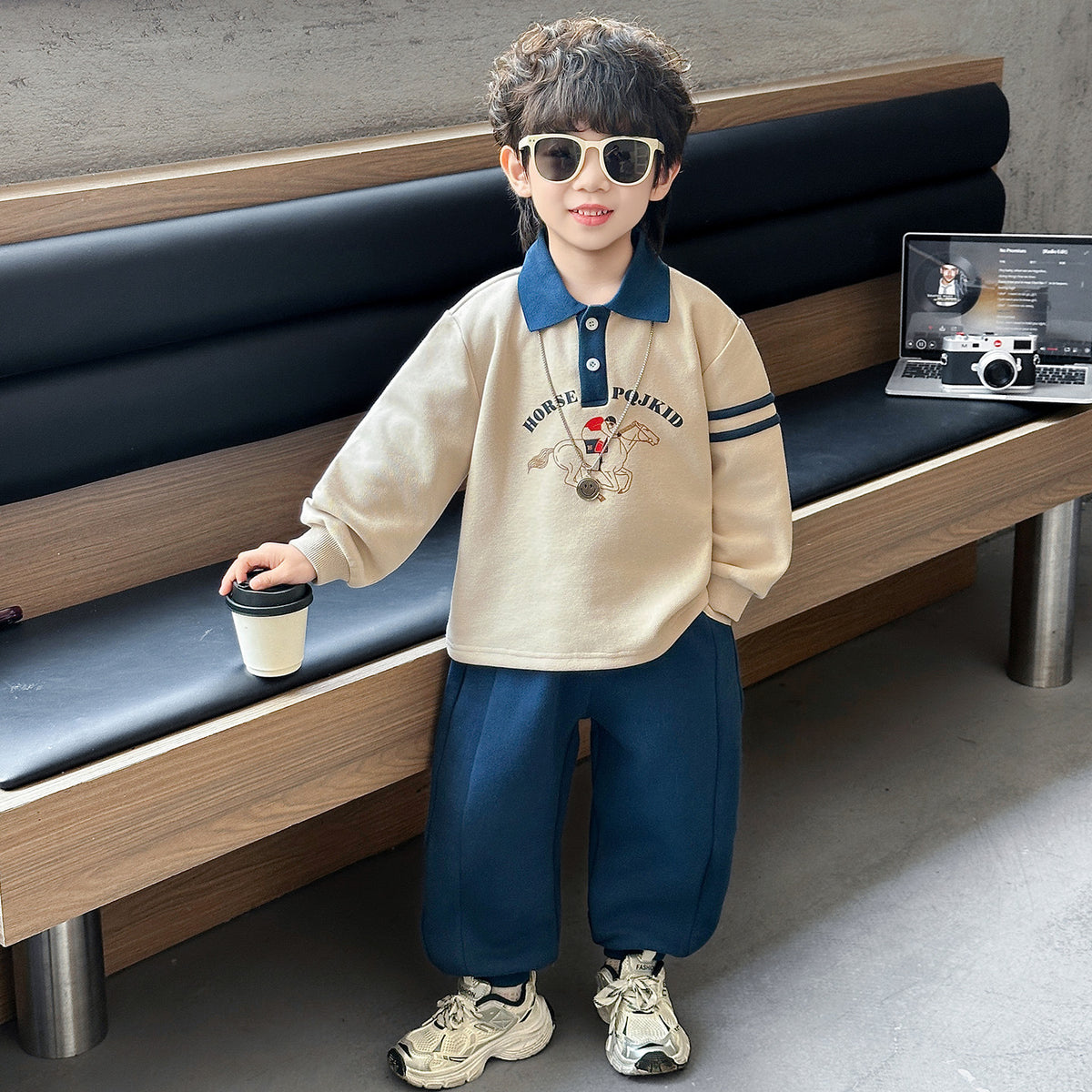 Boys Polo Shirt Two-Piece Set