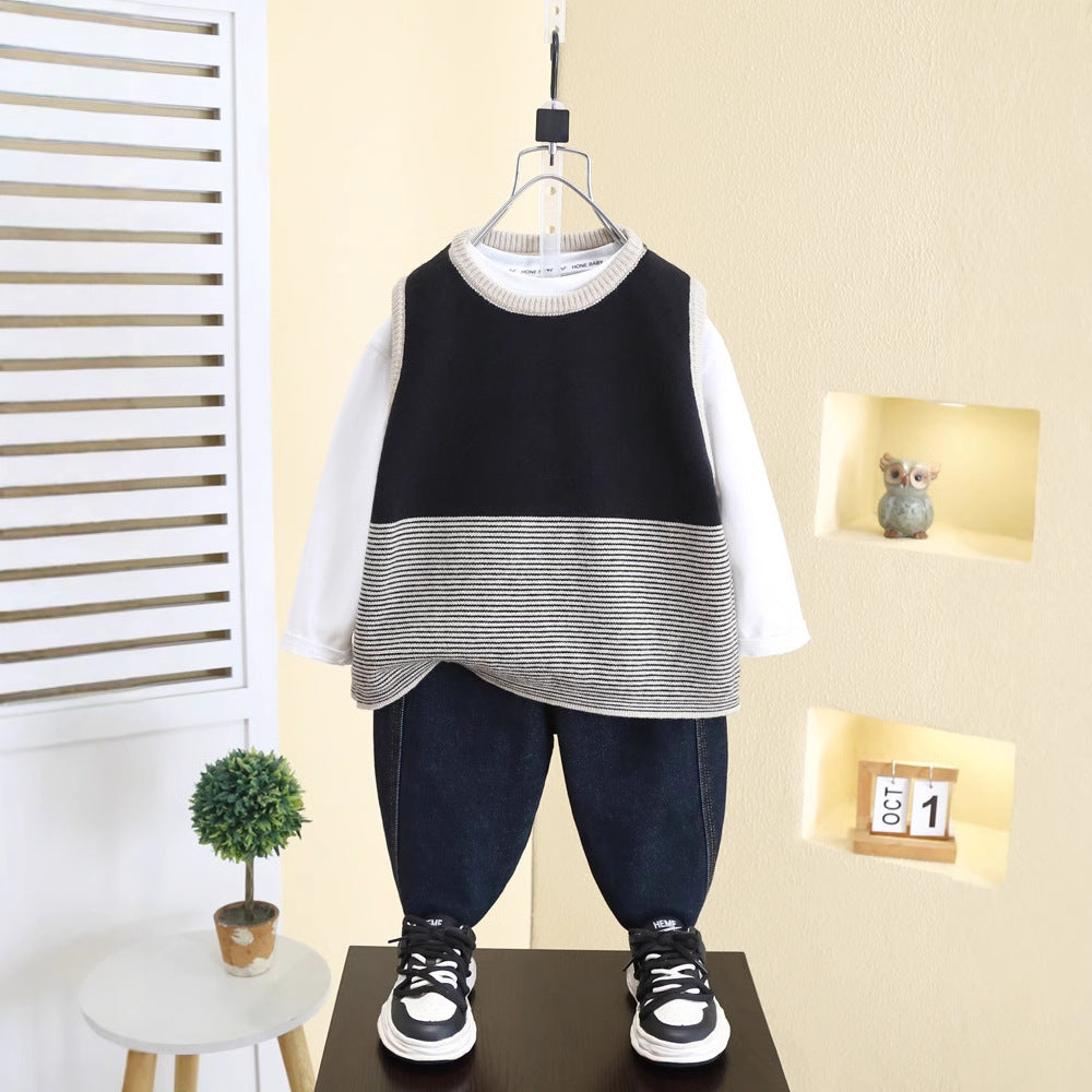 Chic Knitted Vest for Boys Spring Autumn Kids