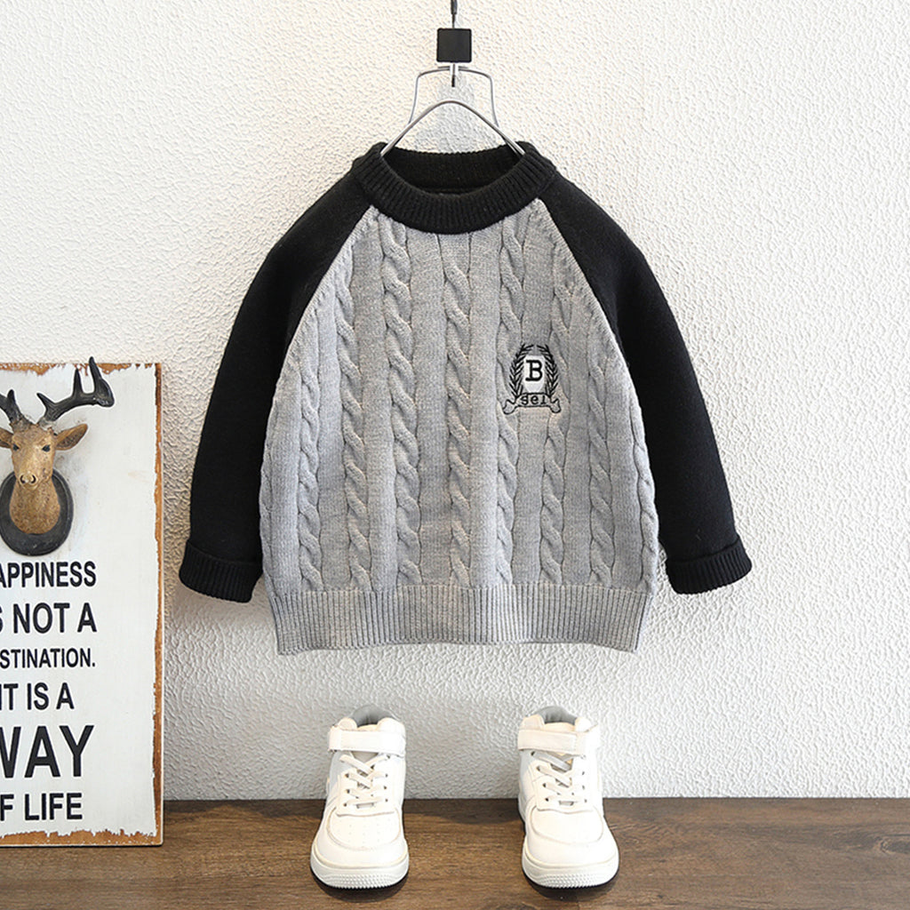 Boys Autumn Winter Long Sleeve Knit Sweater