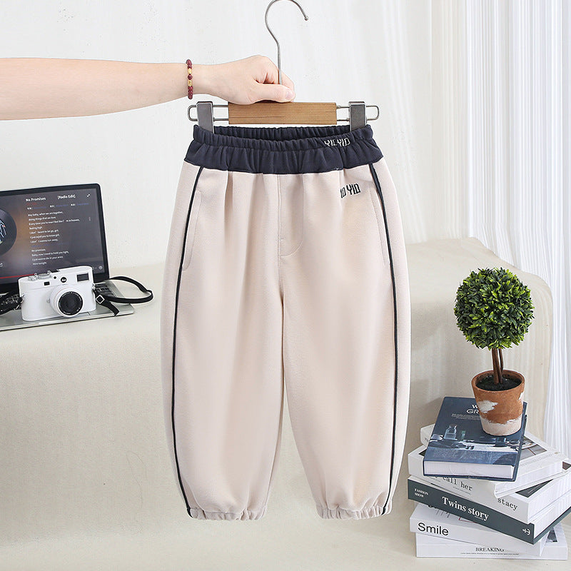 Casual Loose Fit Tapered Ankle Sweatpants for Boys