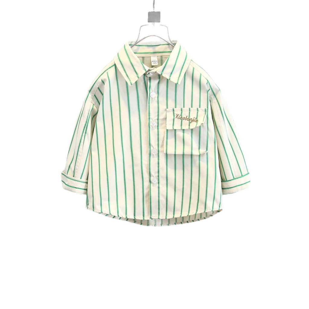 Boys Casual Striped Long Sleeve Shirt
