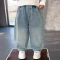 Boys' Style Trendy Curved Leg Denim Jeans