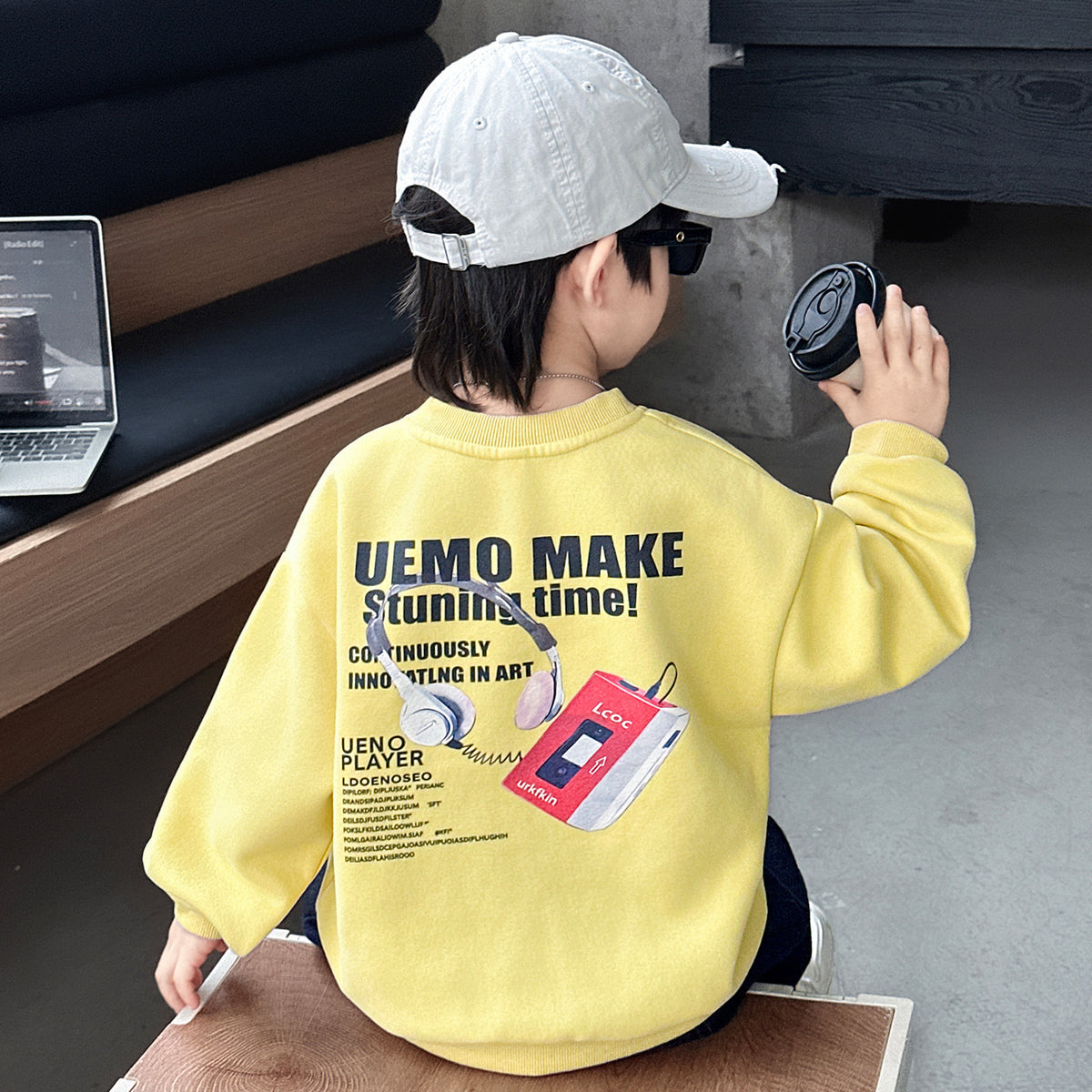 Boys  Casual Long Sleeve Pullover Sweatshirt