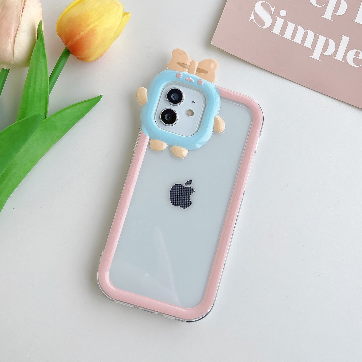 Mehrfarbige kleine Monster-Kameraaussparung für Apple iPhone 14 Maxe Handyhülle, Angel Eye 12 Pro, transparente weiche TPU-Hülle für 13/XR