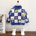 Boys Preppy Style Thickened Long Sleeve Knit Sweater Base Layer