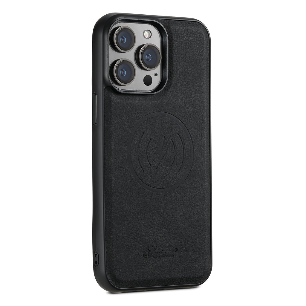 Suitable for Apple 15 phone case car magnetic suction iPhone 14 ProMax anti drop 2-in-1 card insertion case protective cover