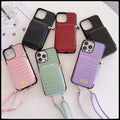 Luxury Leather Wallet Crossbody Lanyard Soft Phone Case Back Hard Cover