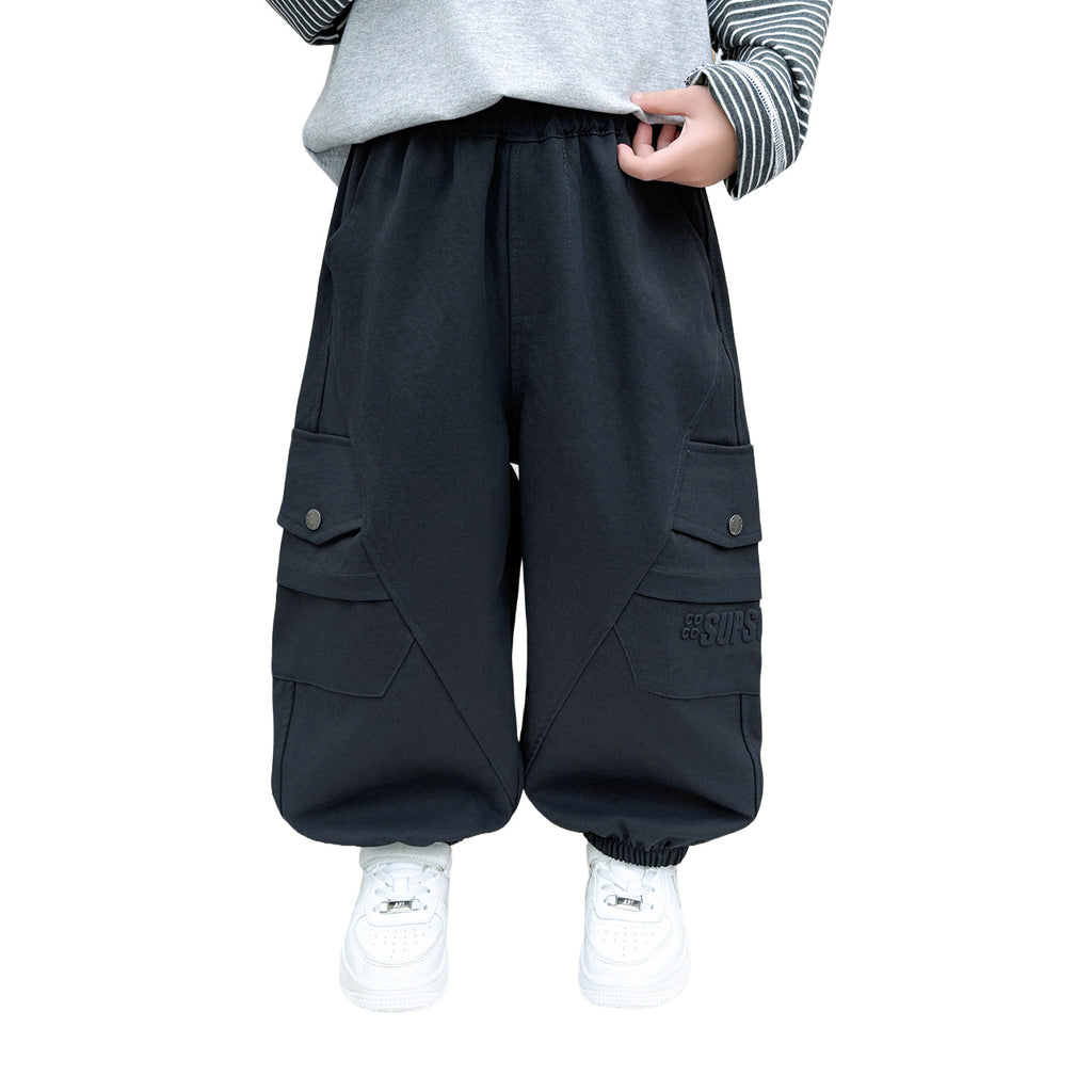 Cool Cargo Pants Boys Casual Long Trousers