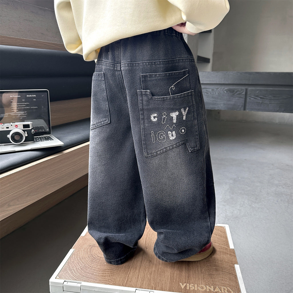 Boys Denim Casual Pants Spring Autumn