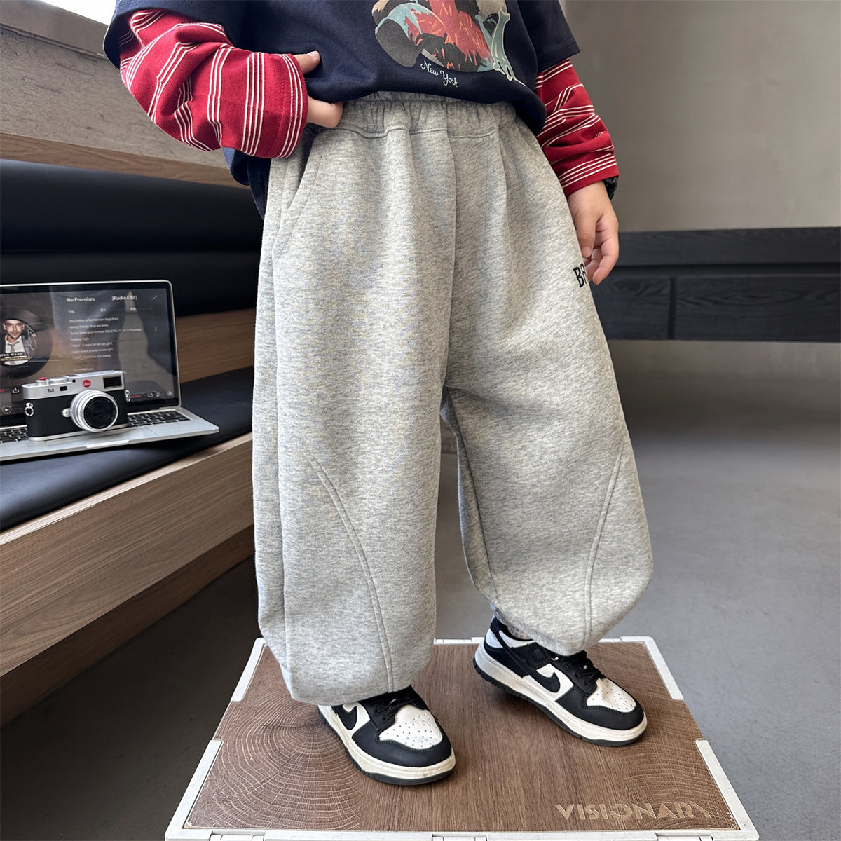 Stylish Tapered Drawstring Joggers for Boys
