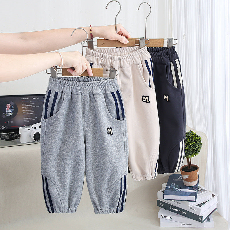 Casual Loose Fit Boys Sweatpants Long Pants