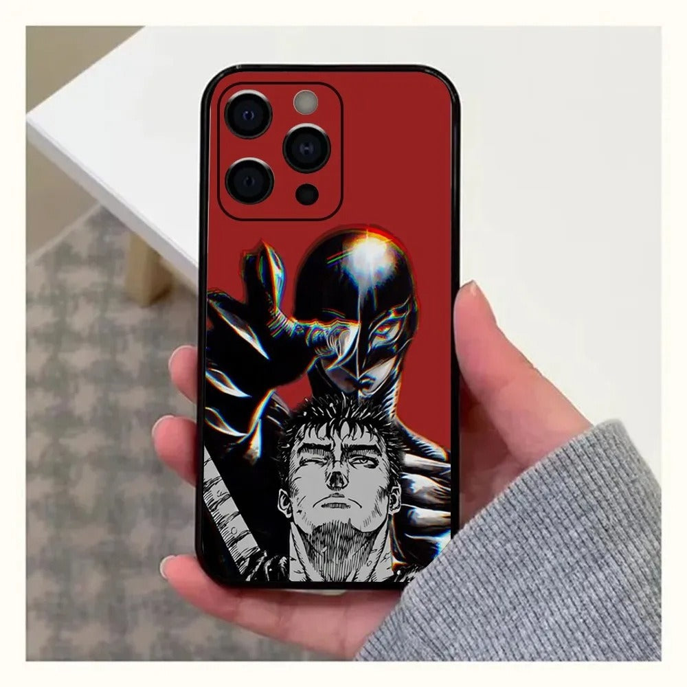 GutsrkiPhone Anime Phone Case 15 New SE Black