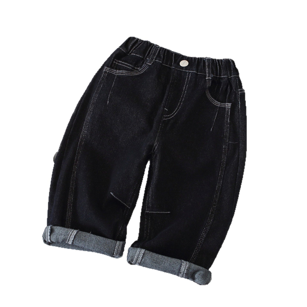Boys Casual Denim Pants Simple Long Trousers