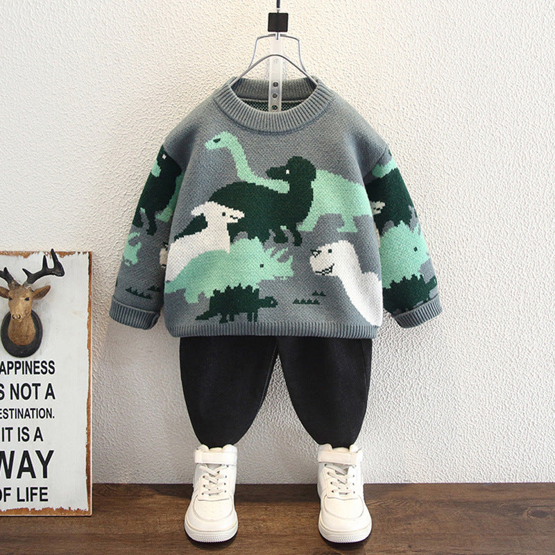 Boys Autumn Winter Casual Knit Sweater Top