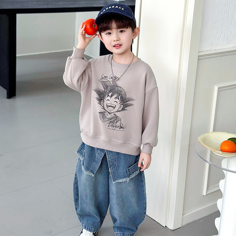 Boys Cool Long Sleeve Crew Neck Sweatshirt