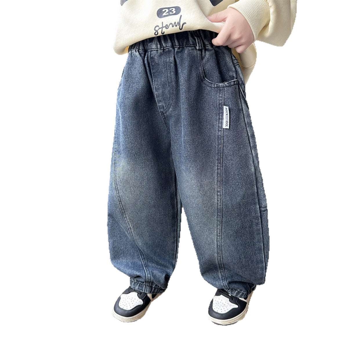 Boys' Casual Denim Tapered Pants