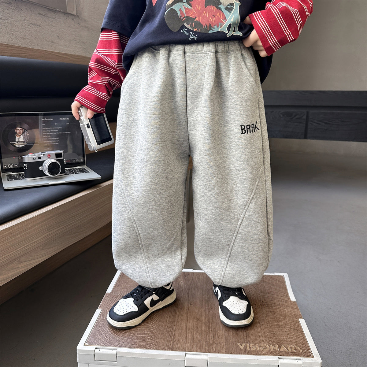 Stylish Tapered Drawstring Joggers for Boys