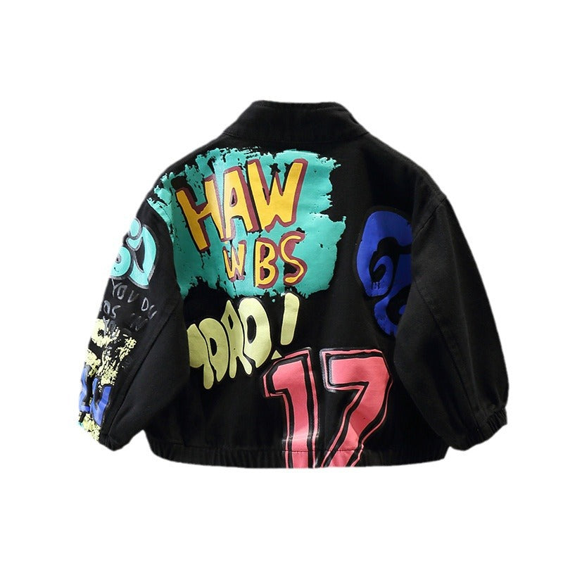 Stylish Boys' Spring Autumn Windbreaker Jacket