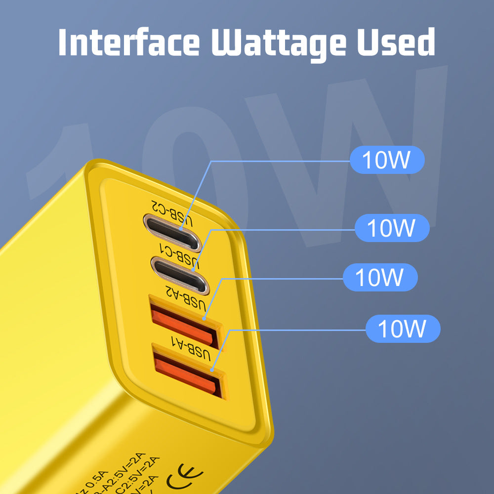 2.4A 2PD+2USB mobile phone charger charging head, American standard, European standard, British standard, travel charging head