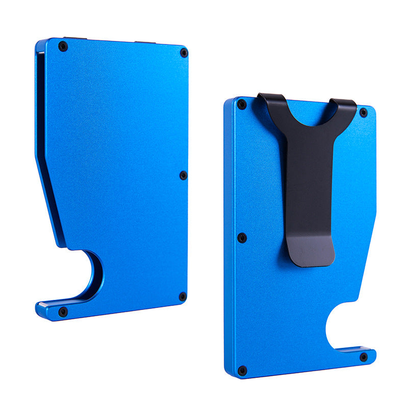 Aluminum Alloy Card Box RFID Anti-Magnetic Anti-Theft Card Box Metal Automatic Bullet Card Credit Card Box Spot AK-2