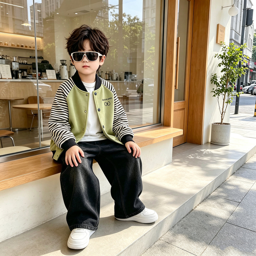 Stylish Baseball Jacket for Boys Kids Autumn Spring Outerwear