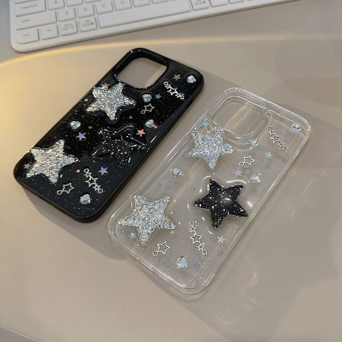 Sweet Cool 3D Star iPhone 14 Apple Phone Case 13 Drop Glue X/8 Spicy Girl 12/11 Suitable for 15promax