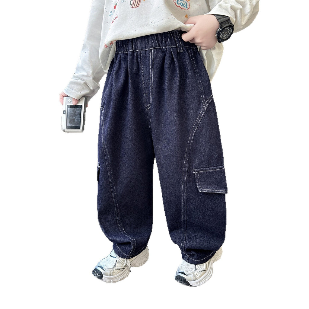 Boys' Casual Denim Long Pants Spring Autumn Big Kids Jeans