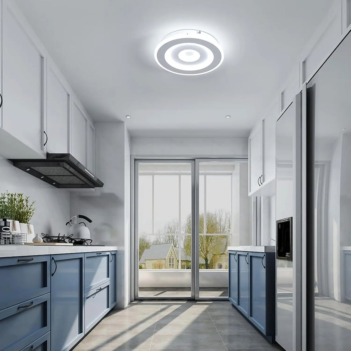 Lámpara de techo redonda LED, Lámparas de techo LED modernas 28W para pasillo, dormitorio, baño, cocina, sala de estar