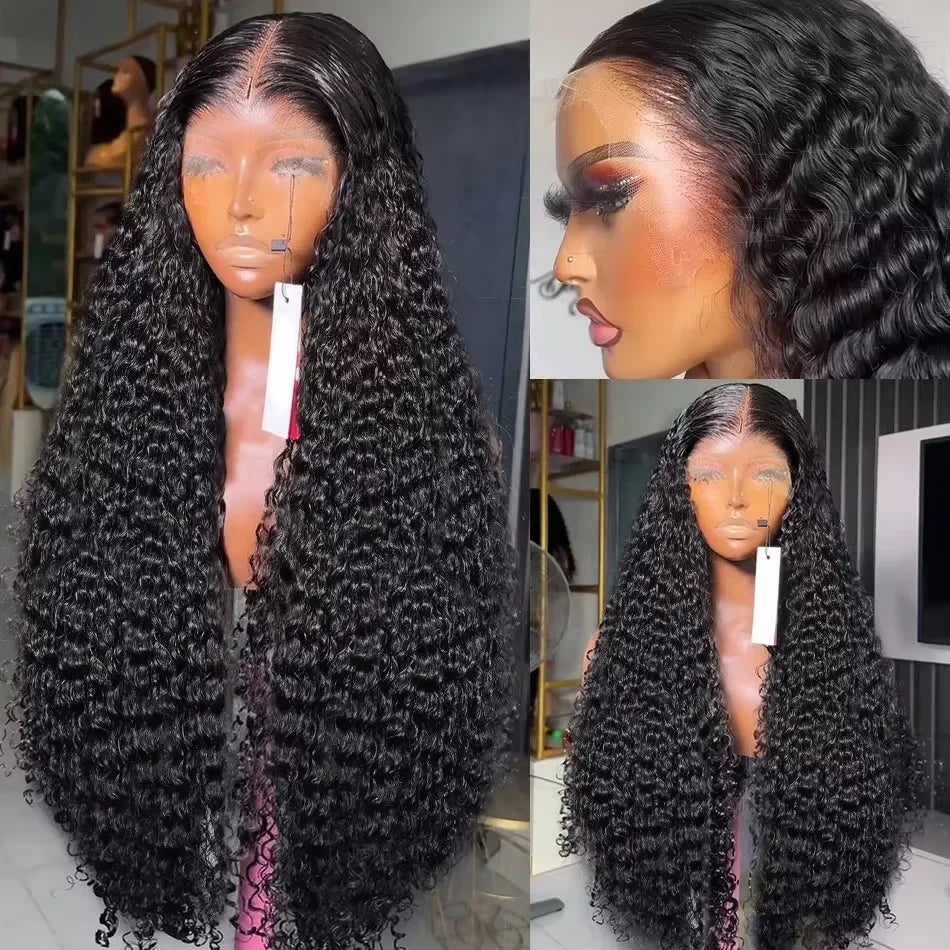 Perruque Lace Frontal Deep Wave 13x6 HD, perruque en cheveux humains brésiliens, perruque bouclée 30 à 40 pouces, perruque Lace Frontal 13x4 pour femmes