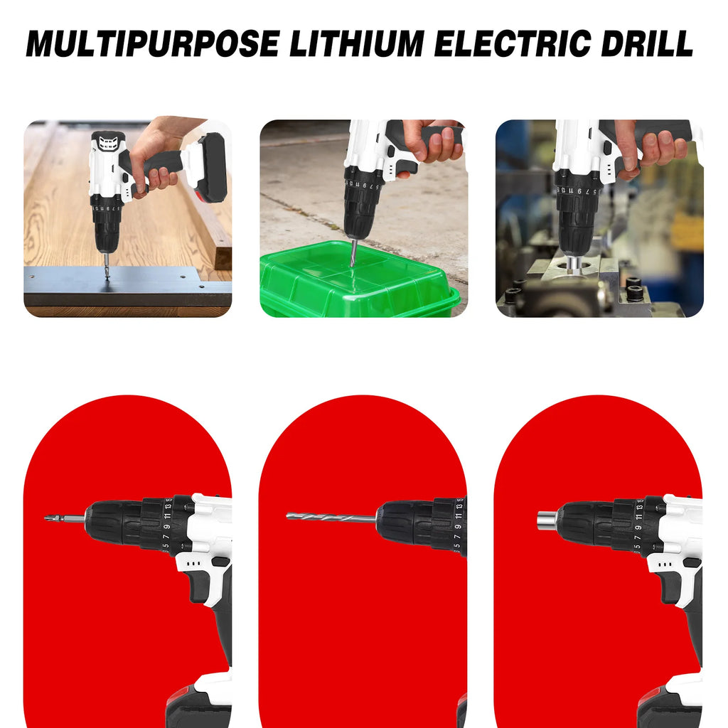 Trapano avvitatore a batteria 21 V con accessori