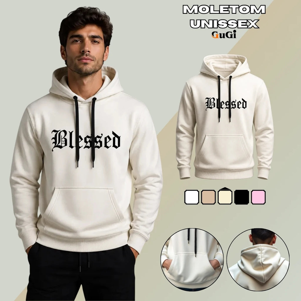 Kangaroo Blessed Hoodie mit Tasche und Kapuze Premium Cool Windbreaker Unisex MC1-EST548