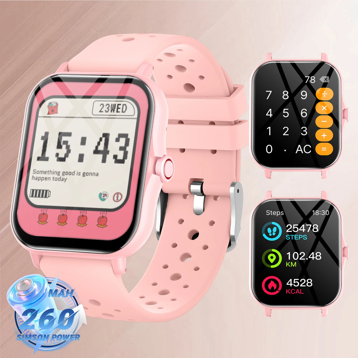 2026 1.83”HD Screen Bluetooth Call Pedometer Waterproof Smart Watch Sports Modes Sleep Monitoring Smartwatch Men Lady Kids Watch