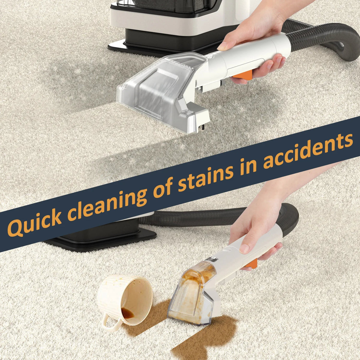 Spot Cleaner 750W 15KPa Hand-Teppichreiniger für Sofa Vorhang Sprüh-Saug-Integrierte Maschine Haushaltsreinigungsmaschine