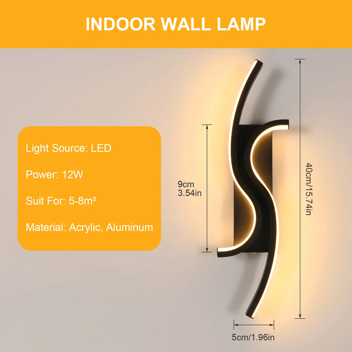 Applique LED Riserva da parete, modelli e luci variabili