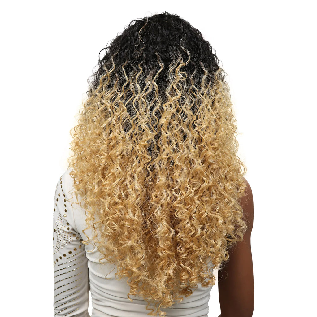Outre Synthetic Hair Half Wig Quick Weave Penny de 26" – Largo, fácil de instalar, aspecto natural, ligera, ideal para el día a día