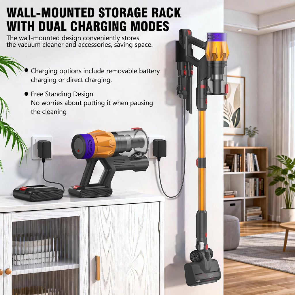 Aspirateur balai sans fil Blossom V18, 550W 45KPA, 55 minutes d'autonomie avec écran tactile, très léger (2,7 kg)