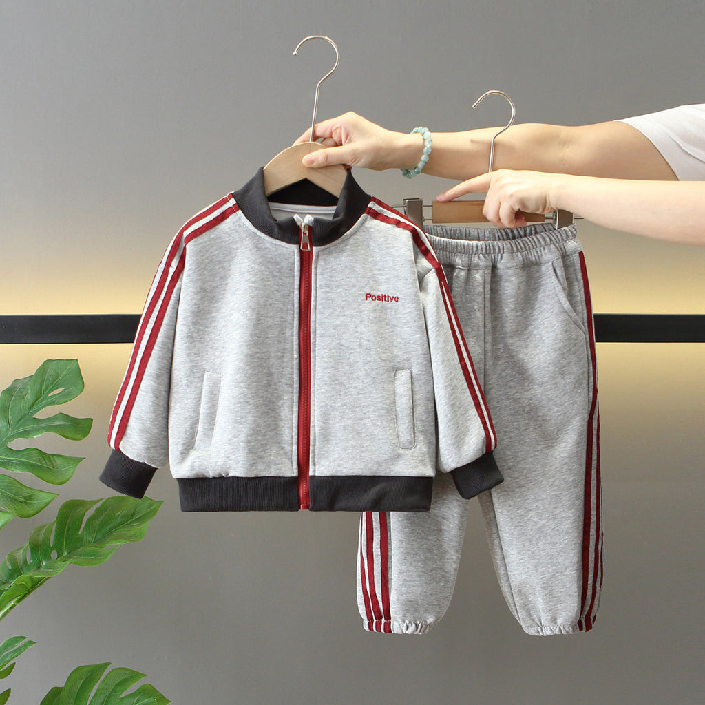 Kids Boys Spring Autumn Athletic Tracksuit Set