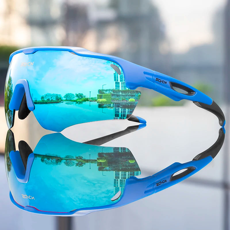 SCVCN Cycling Sunglasses Men‘s Women Mtb Bicycle Glasses UV400 Polarized Fishing Protection Eyewear Photochromic Bike Goggles