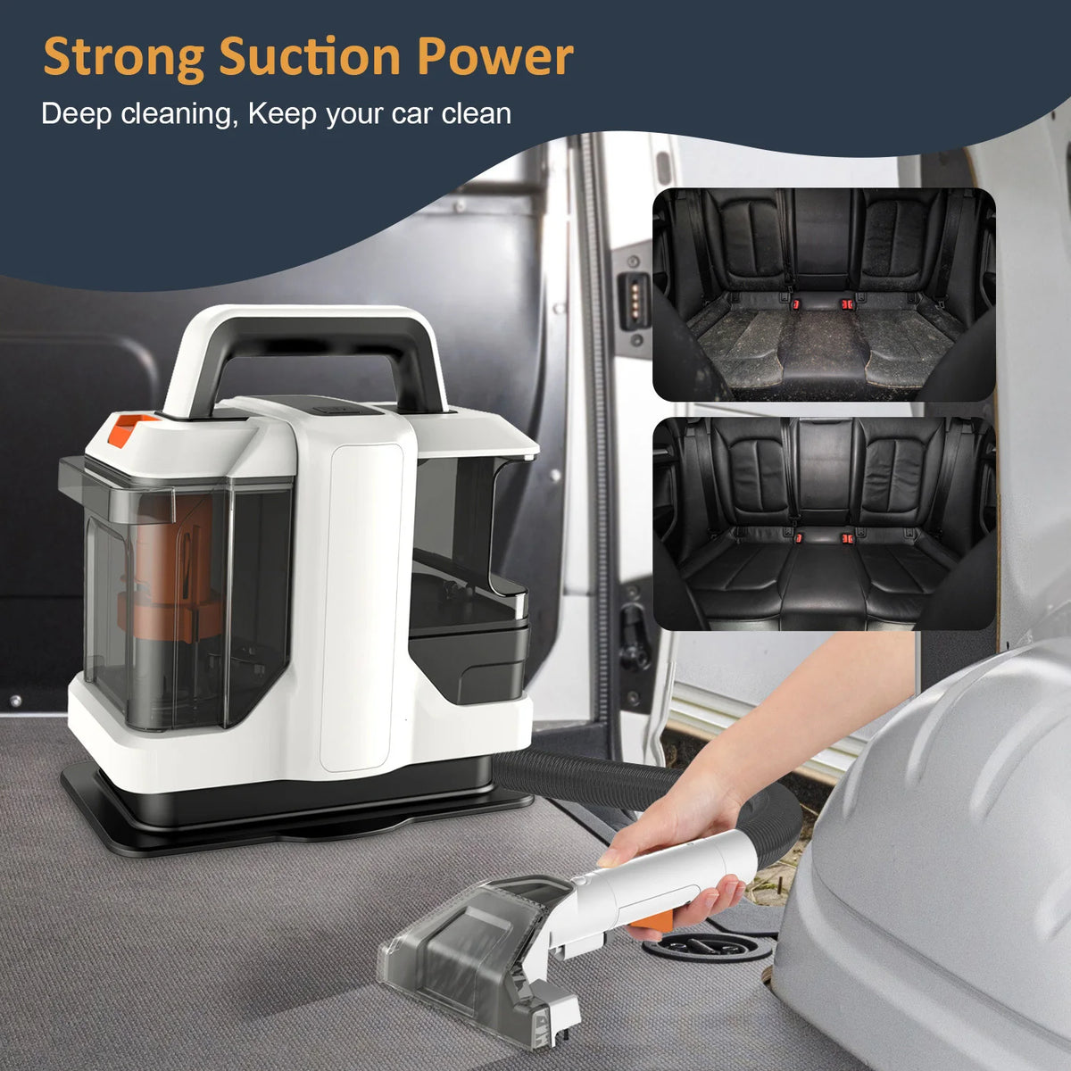Spot Cleaner 750W 15KPa Hand-Teppichreiniger für Sofa Vorhang Sprüh-Saug-Integrierte Maschine Haushaltsreinigungsmaschine