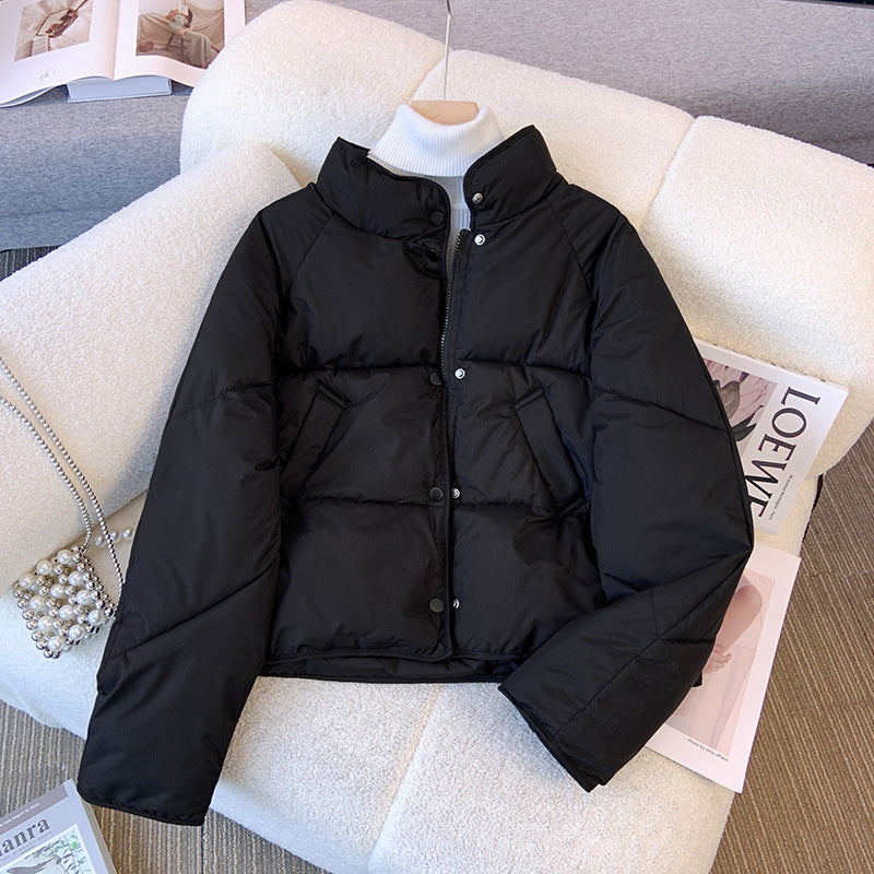 Women's Loose Fit Short Puffer Jacket for Petite