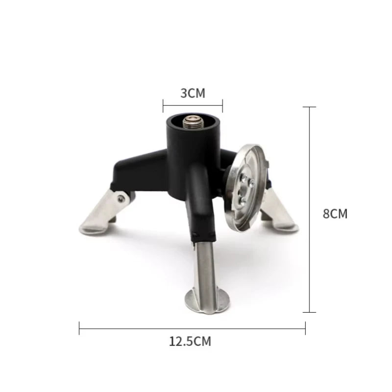 Camping Gas Stove Adapter Connector Portable Folding Tank Tripod Stand Stainless Steel Outdoor Hiking Backpacking Cooking Gear