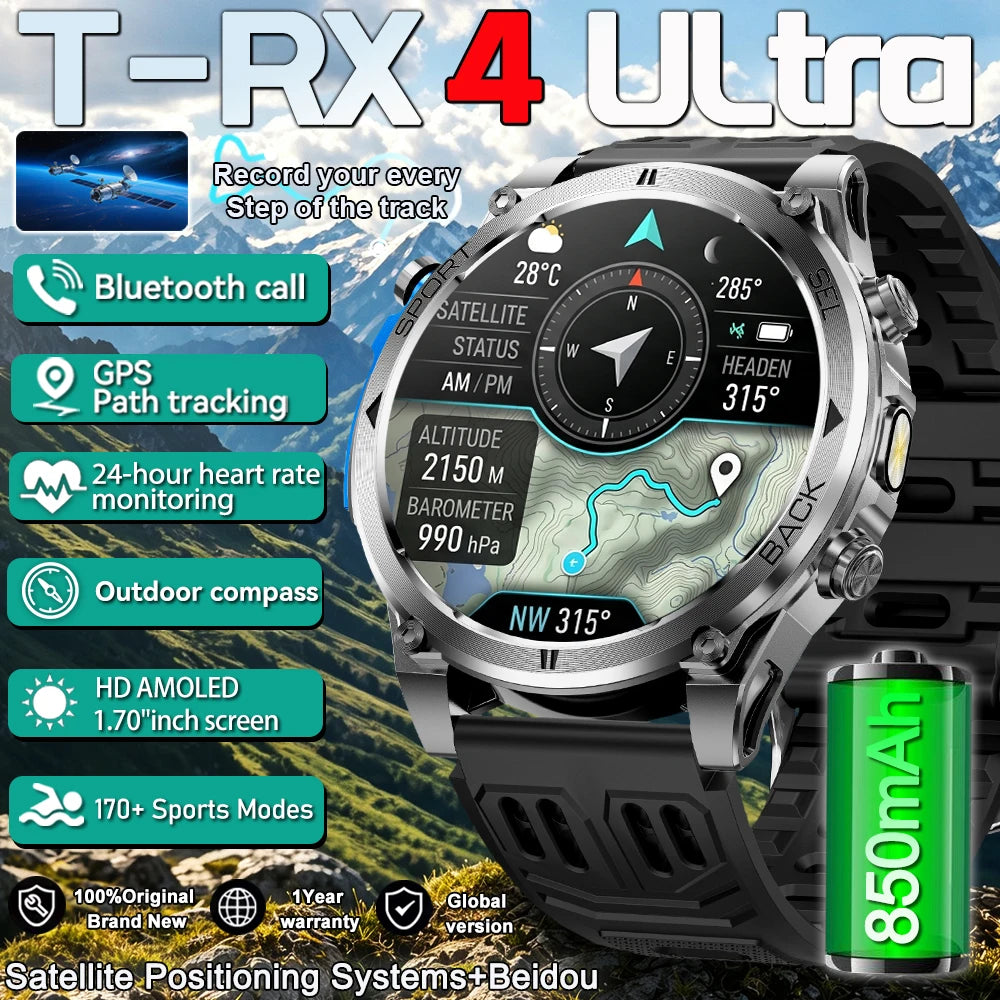 T-RX 4 Ultra GPS Smartwatch with Compass and Barometer