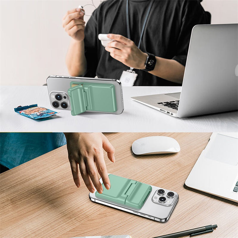 Applicable to iPhone 15 mobile phone card holder Apple 14 MagSafe magnetic card holder wallet back sticker card holder bracket 13