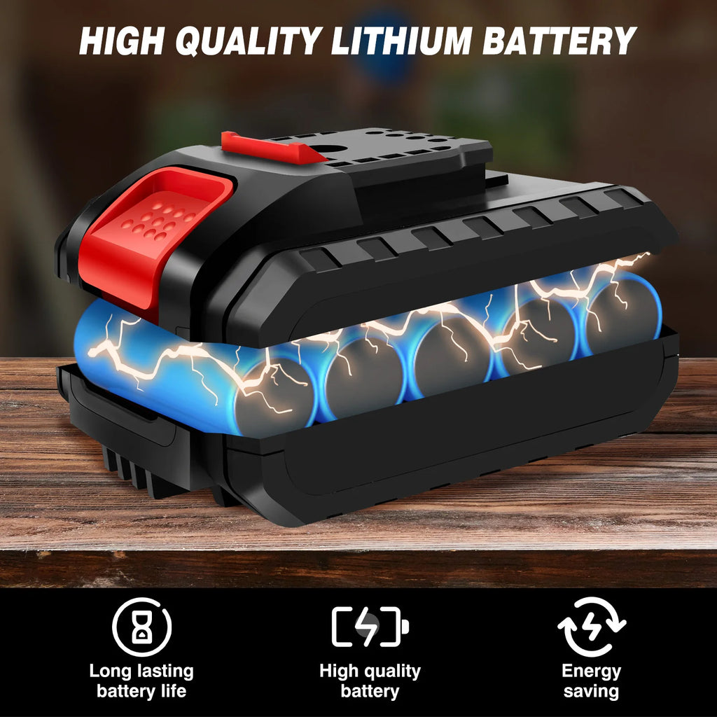 Trapano avvitatore a batteria 21 V con accessori