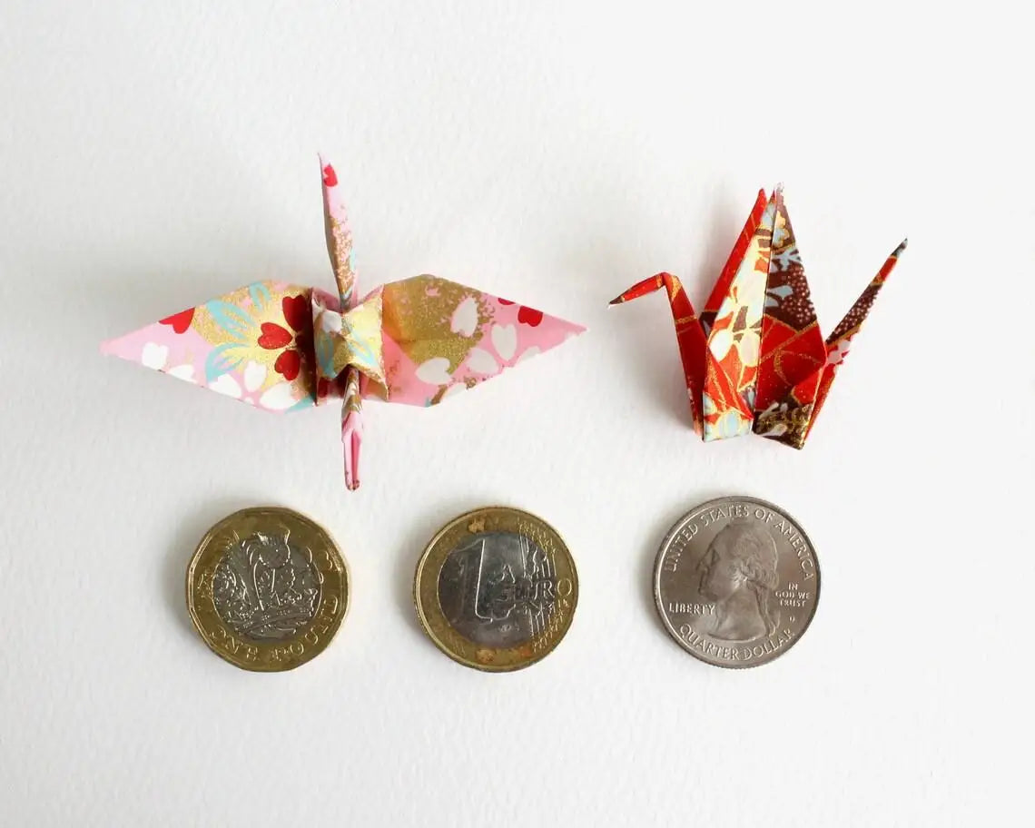 50PCS or 100PCS Wholesale Folded Origami Washi Paper Cranes Premade Bird DIY Handmade Mother's Day Home Party Decorations