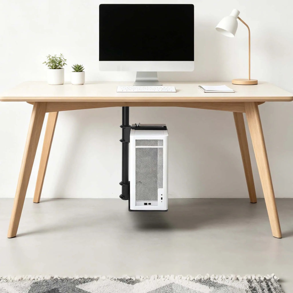 Adjustable Under-Desk Steel Computer Tower Holder