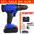 Trapano avvitatore a batteria 21 V con accessori