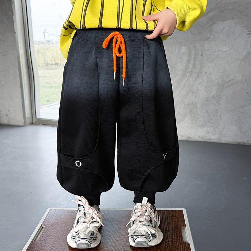 Boys Autumn Casual Sporty Tapered Jogger Pants