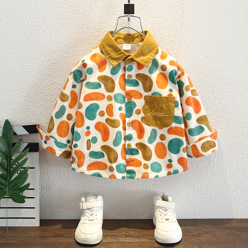 Floral Long Sleeve Shirt for Toddler  Little Boys