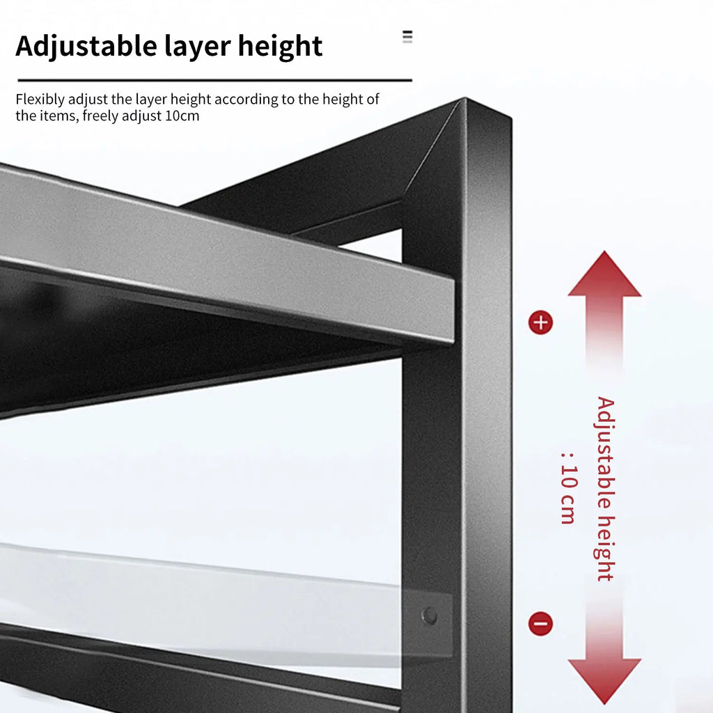 Microwave Shelf Organizer Expandable 38-64cm Retractable Oven Cooker Rack No-Drill Kitchen Countertop Appliances Storage Rack